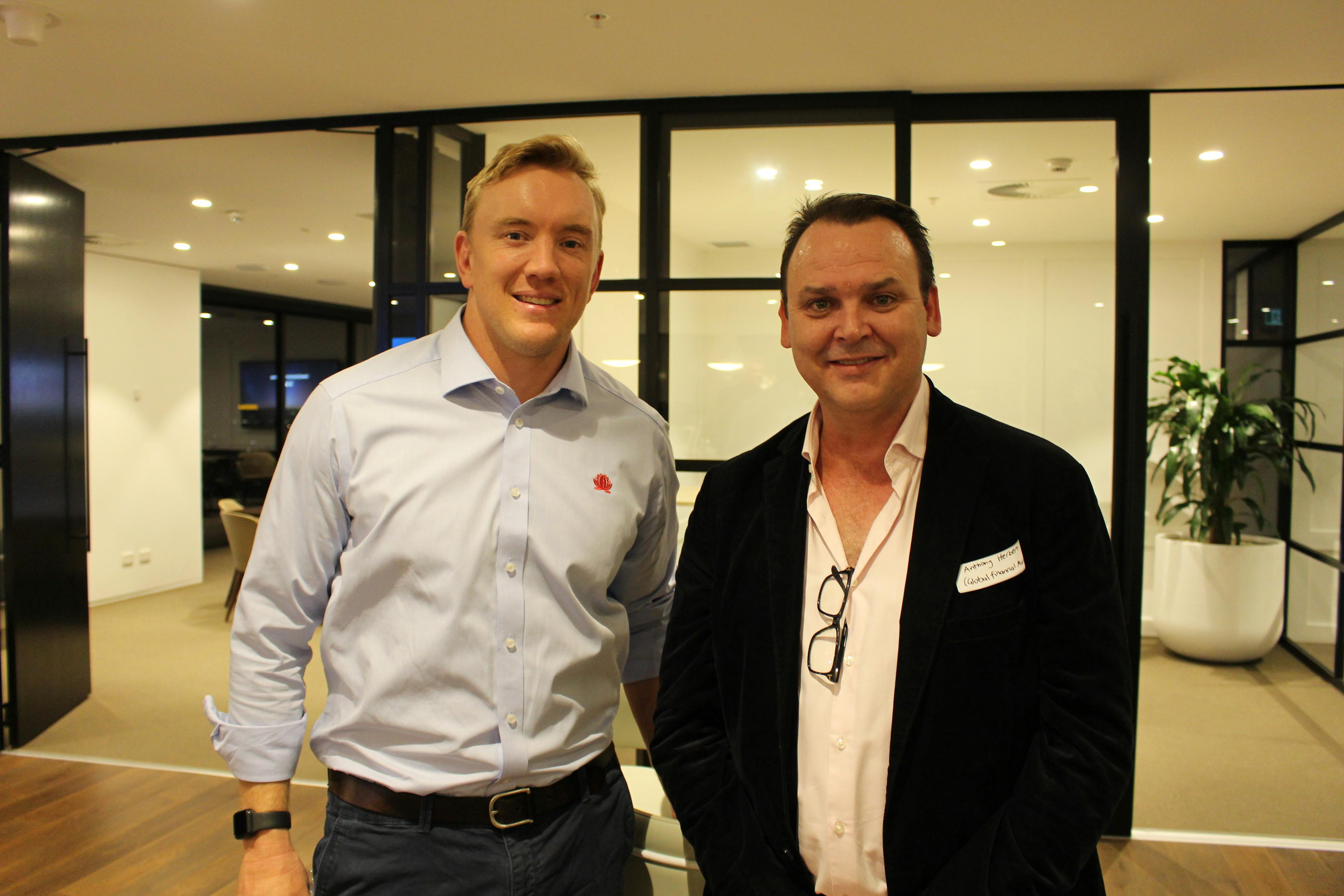 Hugh Sinclair (RUPA Player Director) and Anthony Herbert (DeepWell Liquidity Management)