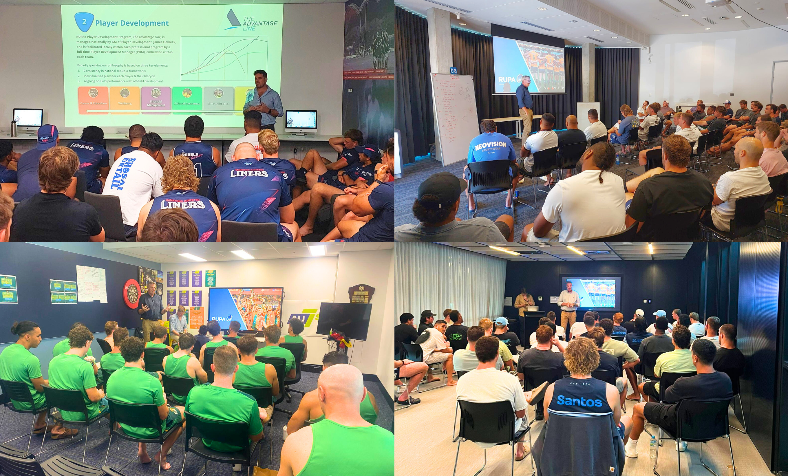 RUPA CEO, Justin Harrison, RUPA General Manager - Player Development, James Holbeck, and RUPA General Manager - Player Services & Operations Alex Grygiel, have completed their journey around Australia, spreading meaningful RUPA updates to each Super Rugby Club.